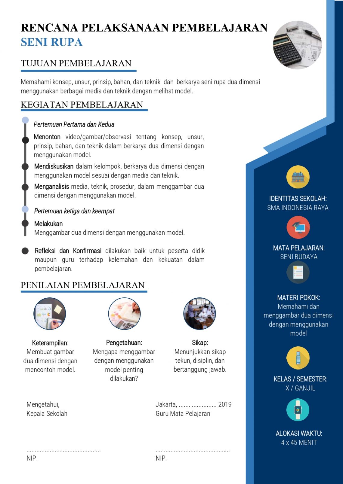 Contoh RPP SMA 1 Lembar – idsch.id