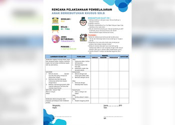 Contoh RPP SLB 1 Lembar