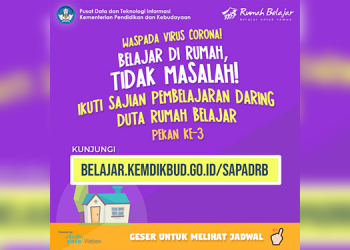 Jadwal Pembelajaran Daring Duta Rumah Belajar Pekan ke-3
