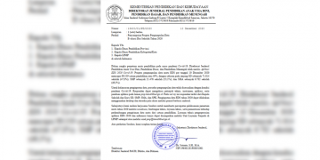 Surat Edaran Progres Pengumpulan Data EDS Tahun 2020