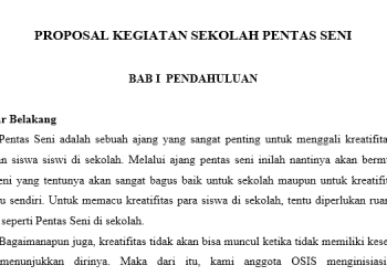Contoh Proposal Kegiatan Sekolah