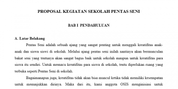 Contoh Proposal Kegiatan Sekolah