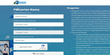 SIMAK Cara Cek Nomor Induk Siswa (NISN) Secara Online.