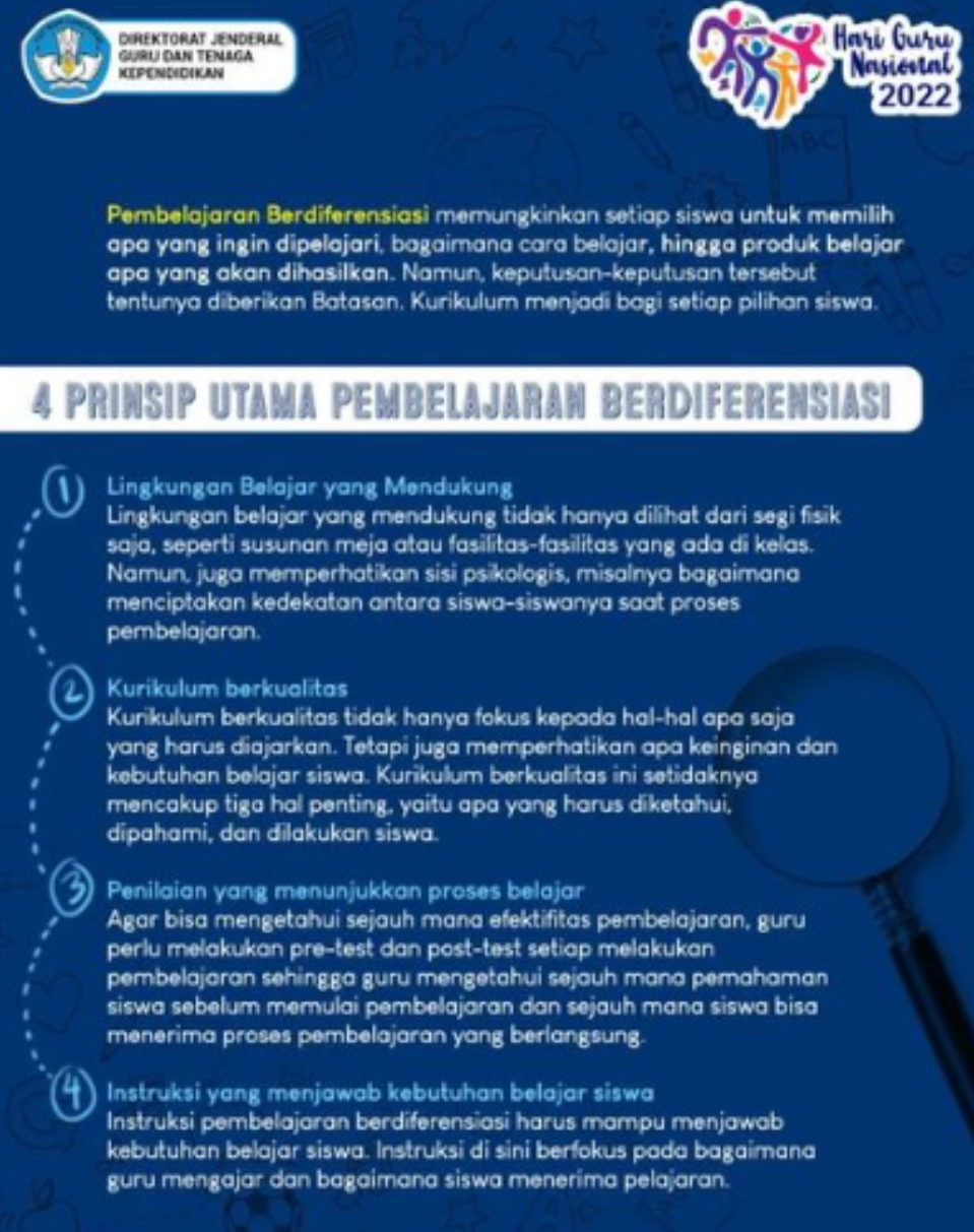 Mau Tahu 4 Prinsip Utama Pembelajaran Berdiferensiasi? Yuk Intip – Idsch.id