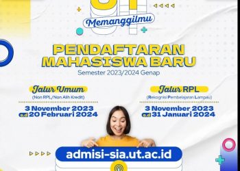 Pendaftaran Universitas Terbuka Di Mulai, Yuk Cek