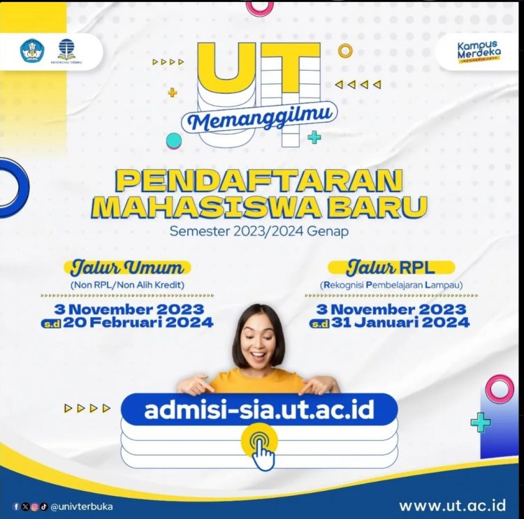 Pendaftaran Universitas Terbuka Di Mulai, Yuk Cek