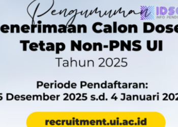 Pengumuman Penerimaan Calon Dosen Tetap Non-PNS Universitas Indonesia 2025