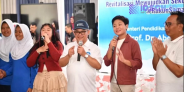 Mendikdasmen Abdul Mu’ti Deklarasikan Gerakan Rukun Sama Teman di Garut